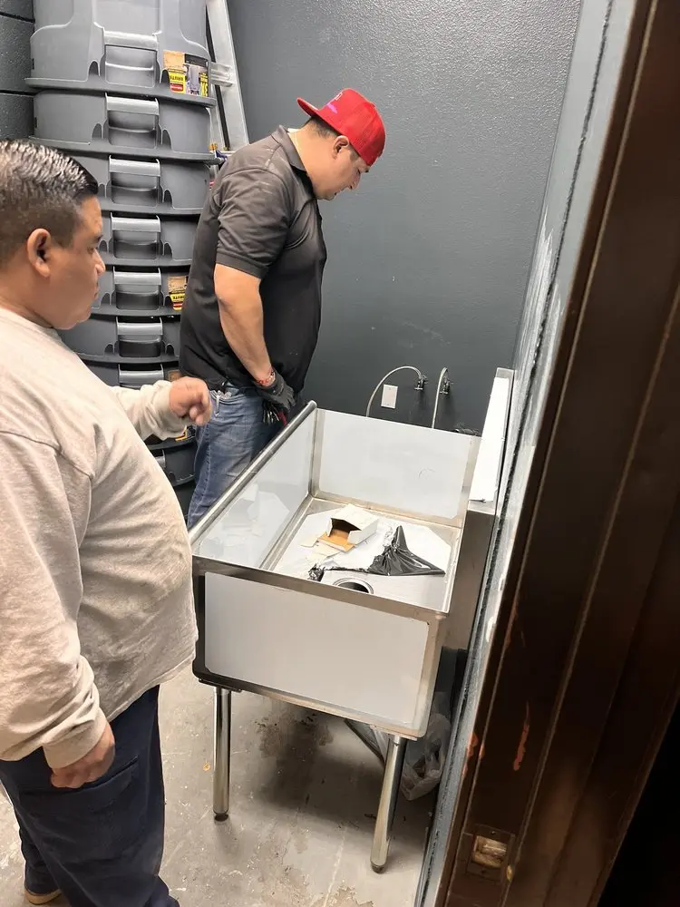 Commercial plumbing and sink installation in Baytown